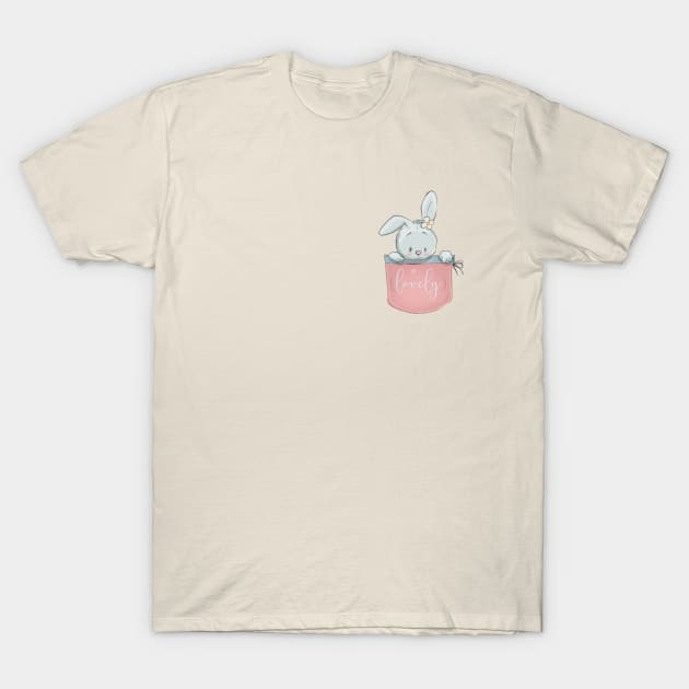 Pocket Bunny T-Shirt by EveFarb